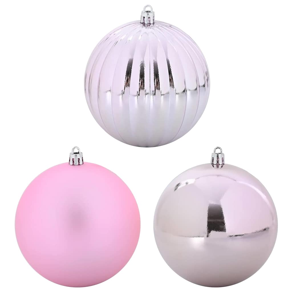 Christmas Bauble Set 15 pcs Pink